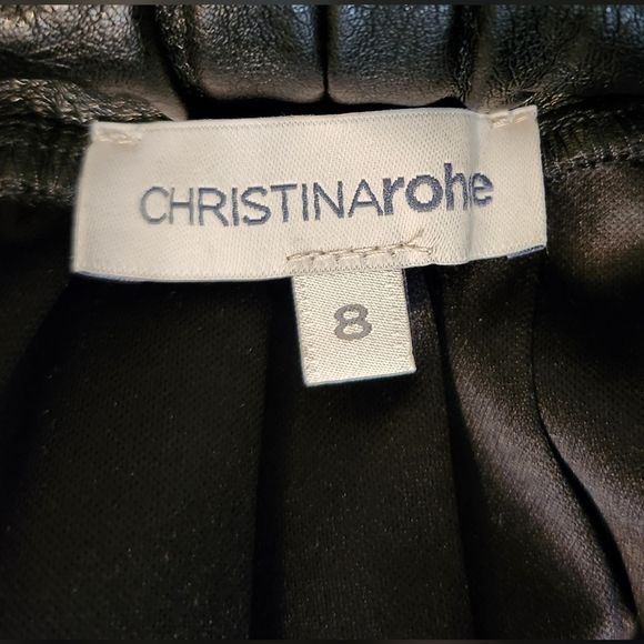 Faux Leather Overalls with Pleated Mini Skirt - Picture 5 of 7